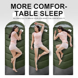 TANSTRIDER Sleeping Bags for Adults Teens, 4 Season Camping Sleeping Bag Waterproof,Machine Washable Backpacking Gear for Cool Weather,Outdoor Tent Hiking Hunting,with Compression Sack,86.6x31.5,4lb