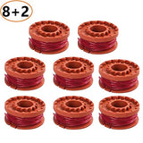 Lucky Seven Trimmer Spool Line Compatible with Worx，Edger Spool Compatible with Worx Trimmer spools Weed Eater String, Trimmer Line Refills 0.065 inch for Electric String Trimmers(10 Pack)