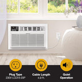 Whirlpool 14,000 BTU 230V Through-the-Wall Air Conditioner with Supplemental Heat, Dehumidifier and Remote, Wall AC Unit for Apartment, Living Room and Large Rooms up to 700 Square Feet in White