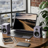 60W Desk Speakers for PC, Bluetooth 5.3 DSP, 24-Bit Optical, USB-C/AUX, Silk-Dome Tweeter, Carbon-Fiber Driver, for Laptop
