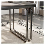 zhongxlla Standing Desk, Office Desk with Gray Rock Slab Top, Spacious