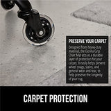 GORILLA GRIP Slip Resistant Office Chair Mat for Carpet Floors, Smooth Glide Under Desk Carpeted Floor Protector, Clear