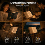 2 in 1 Smart LED Book Light & Night Light, with 3 Colors, Stepless Dimming