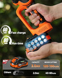 VOTREK® 8 inch Mini Chainsaw Cordless with 2x3.0AH Batteries - Powerful Brushless Electric Handheld Small Chain Saw for Wood Cutting