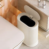 IVTUVTI 1.6 Gallon Trash Can with Lid, Small Bathroom Trash Can Wastebasket, Slim Garbage Can with Inner Bucket, Living Room