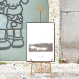 Metal Scroll Extra Large Free Standing Adjustable Display Stand Easel with Chain Support, Heavy Duty Easel for Sign, Wedding