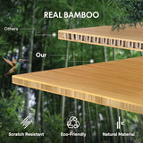 Bamboo Standing Desk, 60 x 30 Inches Whole-Piece Electric Adjustable Height Desk for Home Office