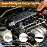 Flexible Magnetic Tool Mat,40 LBS Magnetic pad with Magnetic picker,Circular hanging hole&Carabiner Hook,Storage Organizer for Auto, Motorcycle,Electronic Assembly, DIY, Garage Workshop,12.6" x 9.76"