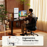ErGear Height Adjustable Electric Standing Desk, 47.2 x 23.6 Inches Sit Stand up Desk (Black)