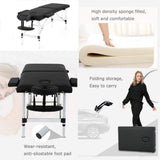 FDW Aluminium Massage Table Portable Massage Bed 24 inch Wide Lash Bed Height Adjustable Spa Bed with Non-Woven Bag for Spa Footmassage Facial CareSpa Tattoo