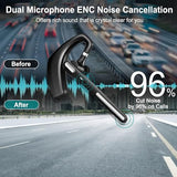 Bluetooth Headset V5.1,Wireless Bluetooth Earpiece with CVC8.0 Dual Mic Noise Cancelling