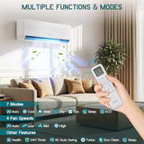 Albott 2 Zone Mini Split AC/Heating System, 12K+12K BTU 25 SEER2