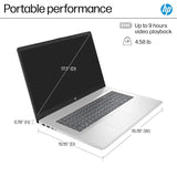 HP 17 Inch Laptop Copilot AI PC, AMD Ryzen 5 7430U, 32GB RAM, 1TB SSD