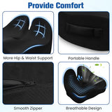 DailyCuddles Seat Cushion, Chair Cushions for Office Chairs/Desk Seats/Wheelchair - Hip & Sciatica, Black