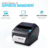 GX420D Zebra Direct Thermal Label, Receipt & Barcode Printer - with USB 2.0 Cable, 4x6 Label Roll