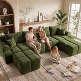 Vipbear 152" Oversized Modular Sectional Sofa, Boneless Couch for Living Room