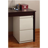 Pemberly Row 2 Drawers 27.75" Vertical Beige Metal Filing Cabinet Lockable Pre-Assembled Stationary Letter Size for Home
