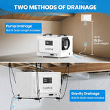 CADPXS 125 Pints Commercial Dehumidifier with Pump for Crawl Space, ETL