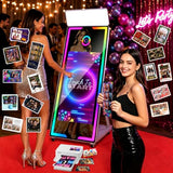 Mirror Photo Booth 65" with Camera and Printer,43'' Interactive Touch Screen