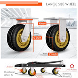 Platform Truck, Foldable Flatbed Cart Heavy Duty Push Cart Dolly Large Platform w/ 5