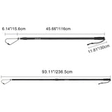 KOMCLUB Telescopic Fishing Gaff 93.11" Lightweight Hand Fish Gaff with Soft Rubber Nonslip Handle and Lanyard for Freshwater Offshore Fishing
