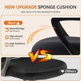 Reception Chair No Wheels, Stationary Non Rolling Mesh Mid Back Computer Guest Side with Lumbar Support