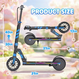 Aolorozo Electric Scooter for Kids, 250W Motor, Up to 10 MPH & 12 Miles, 8" Solid Tires, Foldable Kick Scooter with Dual Brakes System & Front Suspension, 4-Level Height Adjustable, UL2272 Certified