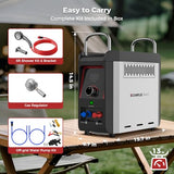 CAMPLUX Nano 3 Portable Propane Water Heater with Pump Kit, Compact & Lightweight Design, Quick Connect Pump Cables & Extension Hoses, Outdoor Camping Shower for Off-Grid Cabin, Hiking, RV