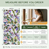 Aomkmi Stained Glass Window Film, Floral Window Privacy Film for Bathroom Living Room Home Decal, UV Protection Static Cling Films for Glass, 23 x 78.74 Inch