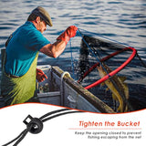 QualyQualy Floating Fish Basket 41/73 Gallons, Foldable Fishing Net Bait Cage for Live Caught Fish, Extra Large Fishing Basket Portable Kayak Fishing Live Well Baitfish Minnow Bucket