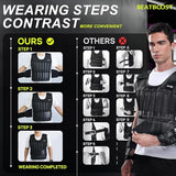 BeatBoost Weighted Vest Men 20 lb Adjustable Weight Vest with Wrist Ankle Weights Steel Plates Weights for Walking Strength Training Running Workout