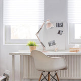 GLOBE Electric 52028 28" Swing Arm Architect Desk Lamp, Matte Rose Finish, White Accents, Rotary Switch on Shade