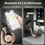 Wireless Headset with Mic for Work, Bluetooth V5.3 Headset with Mic (Noise Cancelling & Mute