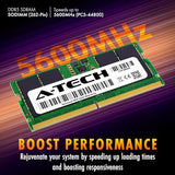 A-Tech 32GB DDR5 5600MHz PC5-44800 CL46 SODIMM 2Rx8 Dual Rank 1.1V Non-ECC Unbuffered SO-DIMM 262-Pin Laptop