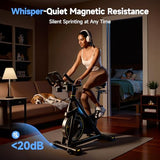 YPOO Exercise Bike, Adjustable Magnetic Resistance Stationary Bikes for Home Cardio with Exclusive App, Indoor Bike with 330lbs Weight Capacity