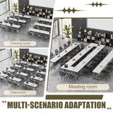 rzoizwko Folding Conference Room Tables, Conference Table with Power Grommet