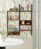 MelunMer Floral Wallpaper Peel and Stick Wallpaper Boho 17.3"x393" Self Adhesive Removable Wall Paper for Bedroom/Bathroom Wildflowers Contact Paper for Cabinets Covering Wall Papers Deco Botanical