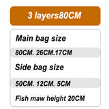 AODFDSJH Fishing Bag Three-layer Thickened Large-capacity Rod Tackle With Net Side Accessories