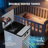 Portable Air Conditioners, 3-in-1 Evaporative Air Cooler with Touch Screen & Remote, 1.84Gal Cooling Fan, 3 Speeds & 3 Modes, 12H Timer, Includes 4 Ice Packs & Rolling Casters for Home, Office