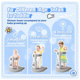 FELITH Baby Bath with Shower Stand Support , Non-Slip Adjustable Baby Standing Support,Soporte para Bañera de Bebé,Toddler Standing Up Themselves (Gray)