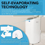 Whynter 14,000 White ARC-147WF (10,000 BTU SACC) Dual Hose Cooling Portable Air Conditioner, Dehumidifier, and Fan with Remote Control and HEPA filter, up to 500 sq ft