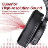 Over Ear Headphones, Wireless Headphones w/ 72H Playtime, Hi-Res, 3.5mm/6.35mm Wired Audio Jack - Red OneOdio