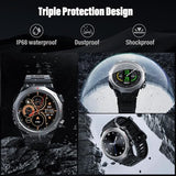 Military Smart Watches for Men(Answer/Make Calls), 1.39"HD Fitness Watch, 24/7 Heart Rate Sleep Monitor, Smart Watch for Men 110+ Sport Modes, 30Day, IP68 Waterproof Smartwatch for Android iOS