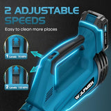 Leaf Blower, Electric Cordless Leaf Blower with 2 Batteries and Charger, 2 Speed Mode, Lightweight Leaf Blowers for Blowing Leaves, Lawn Care, Patio Cleaning and Dust