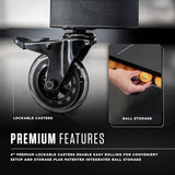 STIGA Carbon Series Indoor Ping Pong Tables with 15mm - 18mm Performance Top, QuickPlay Assembly, Built-in Ball Storage, Foldable Playback Mode & Lockable Casters