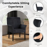 Giantex Office Waiting Room Chairs, Fabric Executive Guest Chair, Upholstered Reception Chair with Padded Arms, Backrest