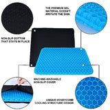 Yimiyaa Gel Seat Cushion, Double Thick Egg Gel Cushion for Pressure Pain Relief, Blue