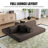 79" Memory Foam Sofa Bed, High Backrest Convertible Futon Boneless Couch