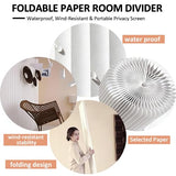 ZLGONRL Paper Room Divider Freestanding Paper Partition Wall Foldable Papers Room Dividers with Shelves Wall Privacy Screens for Office Home