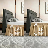 ANARACHON Twin Bed Skirt, Elastic Wrap Around Bed Skirt Twin Size, Bed Skirts for Adjustable Bed, Easy Fit with 18" Drop Length Tailored Drop Dust Ruffle (Gold)